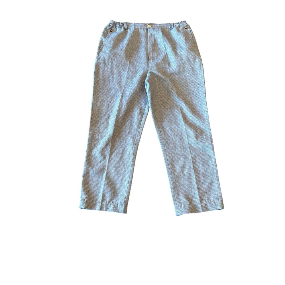 Vintage Pants Sz. M - High Waist, Trousers, Pinstripe, Office, Business, Twee